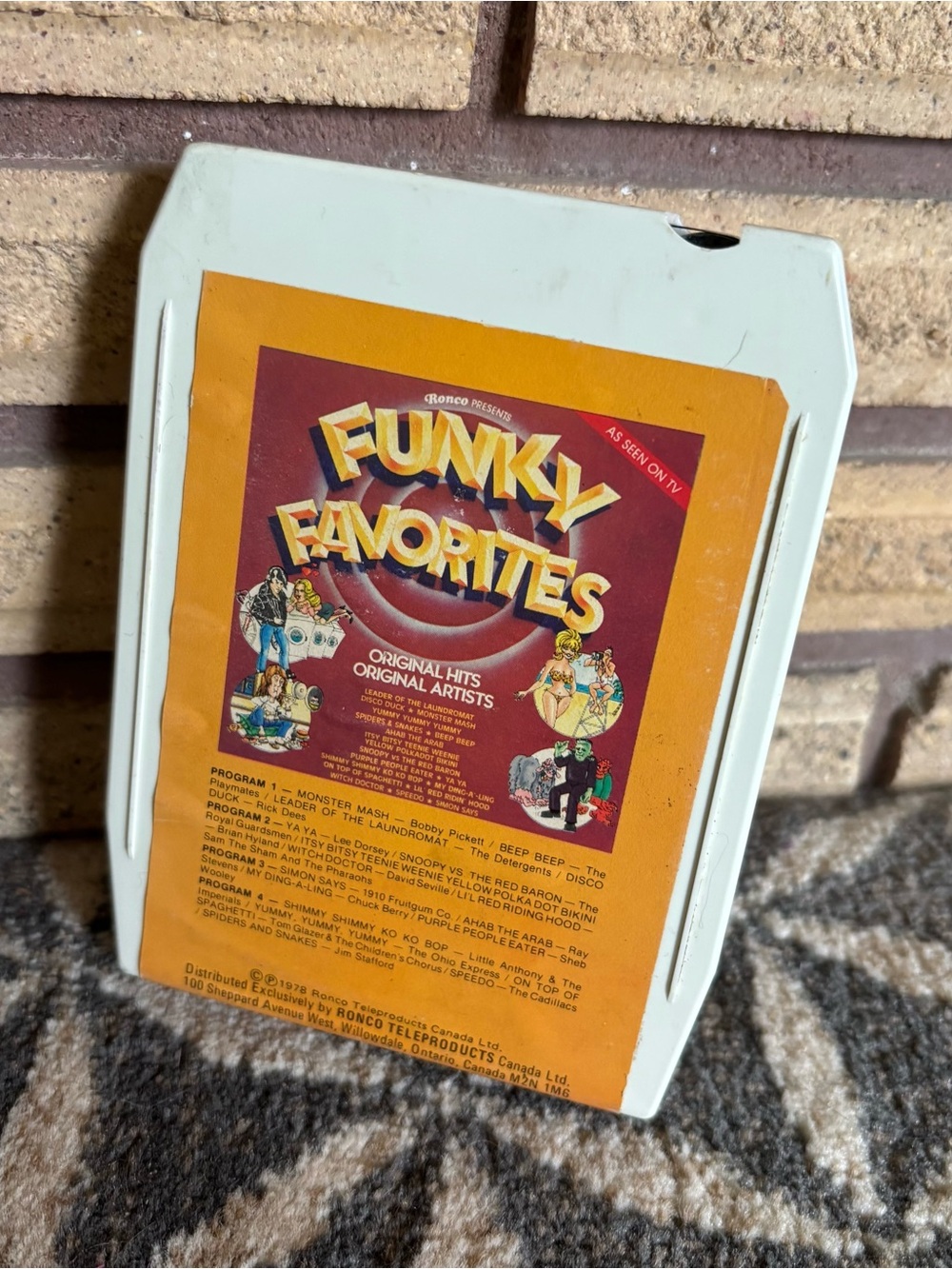 70's "Funky Favorites" 8-Track Tape - 70's Ronco Compilation 8-Track